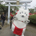 霊犬神社前にて